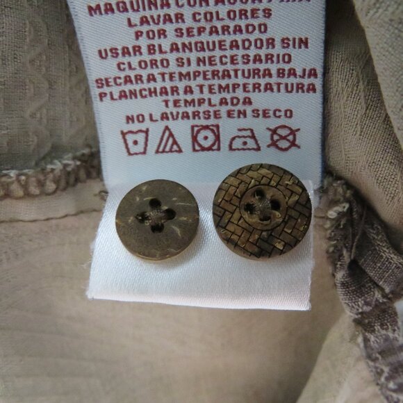 Seven Palms* Men's Short Sleeve Button Down Straight Hem Chest Pocket~Size Large - Picture 6 of 12